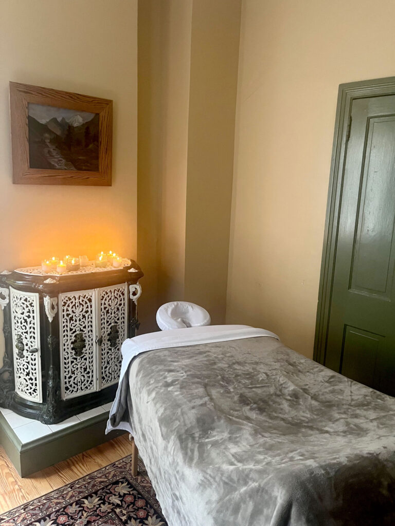 en suite massages are available as an add-on to your stay