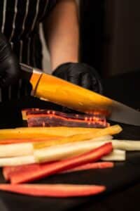 Vegetables being prepared